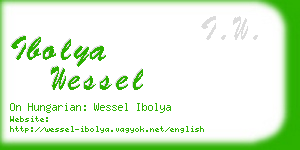 ibolya wessel business card